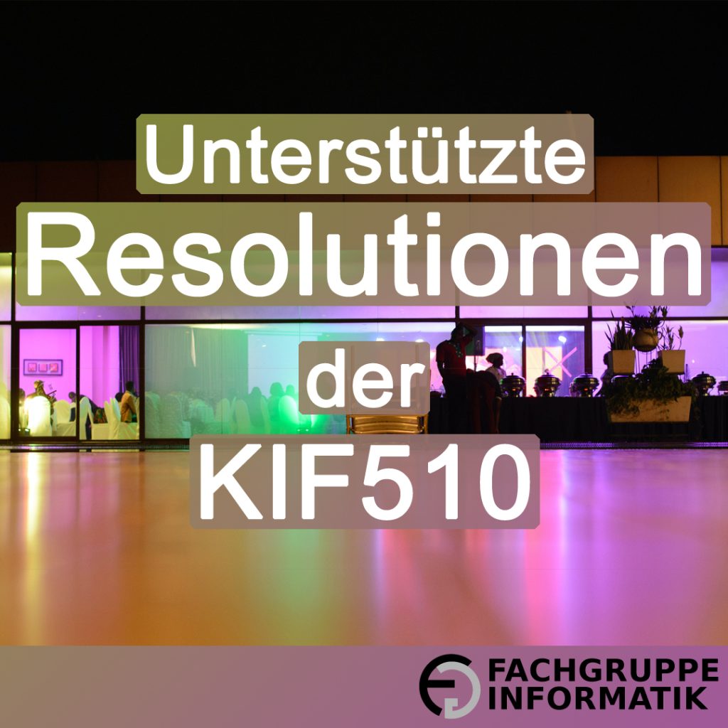 Unterstütze Resolutionen der KIF510